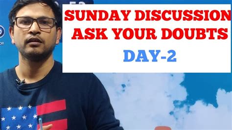 The Sunday Discussion .